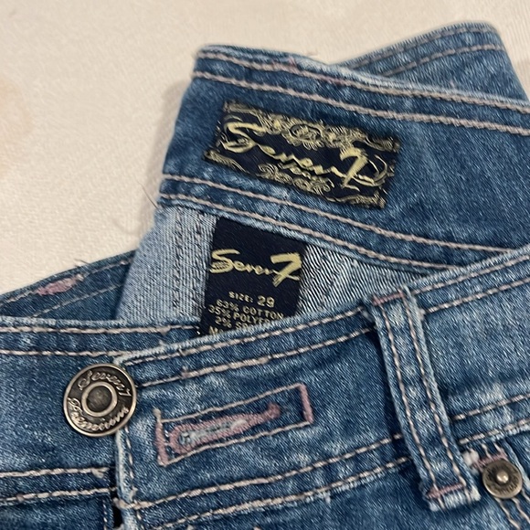 Seven 7 jeans size 29 wide leg bottoms - Picture 10 of 11